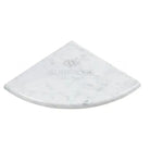 White marble corner shelf from Carrara White Royale for shower bathroom decor