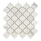 White marble arabesque tile sheet for Carrara White Royale Lantern Mosaic Tile