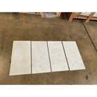 Four polished Carrara White Royale Marble tiles 12x24 for elegant flooring or walls