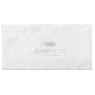 Rectangular white marble slab from Carrara White Royale in polished or honed finish
