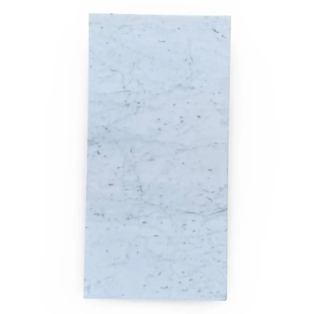 Rectangular Carrara White Royale Marble slab 12x24 polished or honed finish