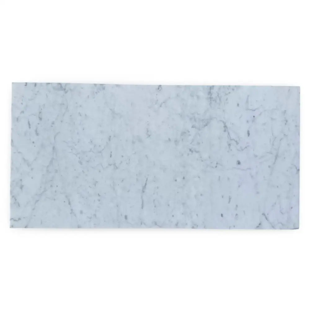 Rectangular Carrara White Royale Marble slab in 12X24 polished or honed finish