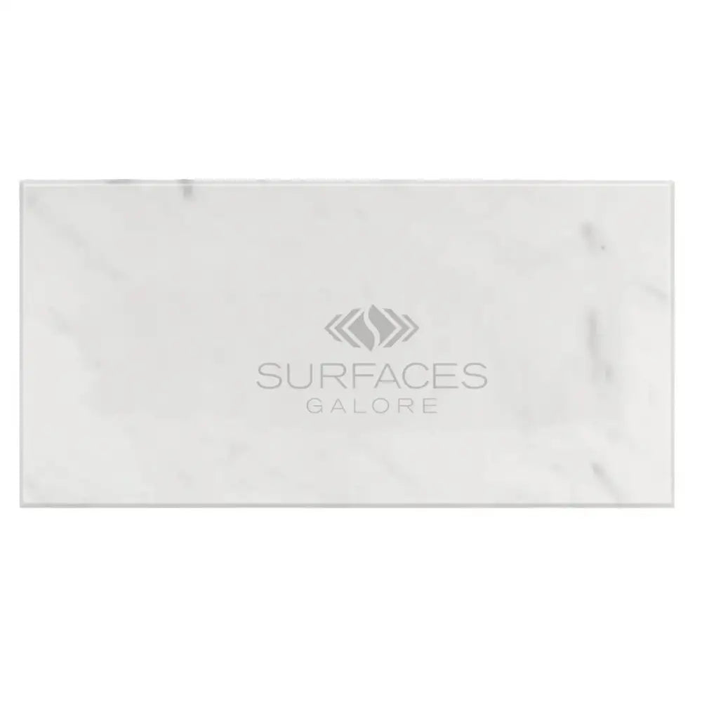 Rectangular Carrara White Royale Marble slab 12x24 polished or honed for flooring or backsplash