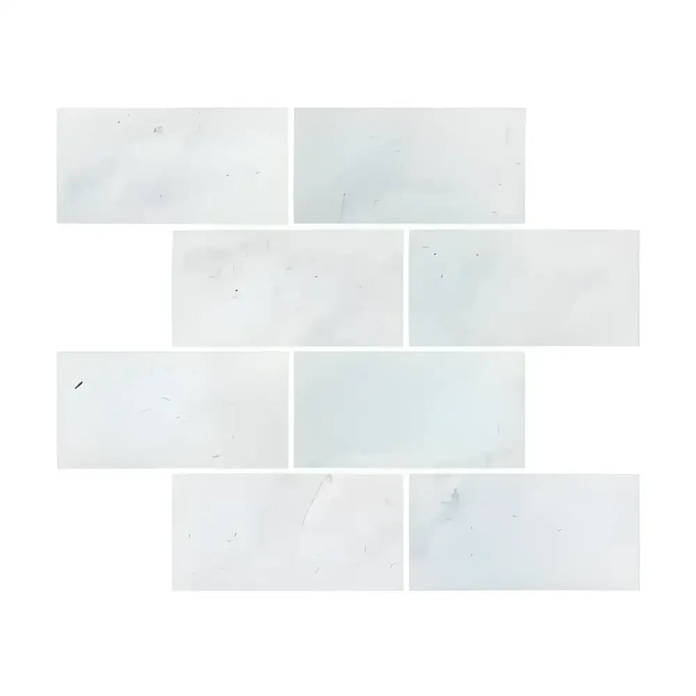 Carrara White Royale Marble 12x24 polished or honed tile with white rectangular pattern