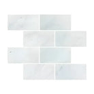 Carrara White Royale Marble 12x24 polished or honed tile with white rectangular pattern