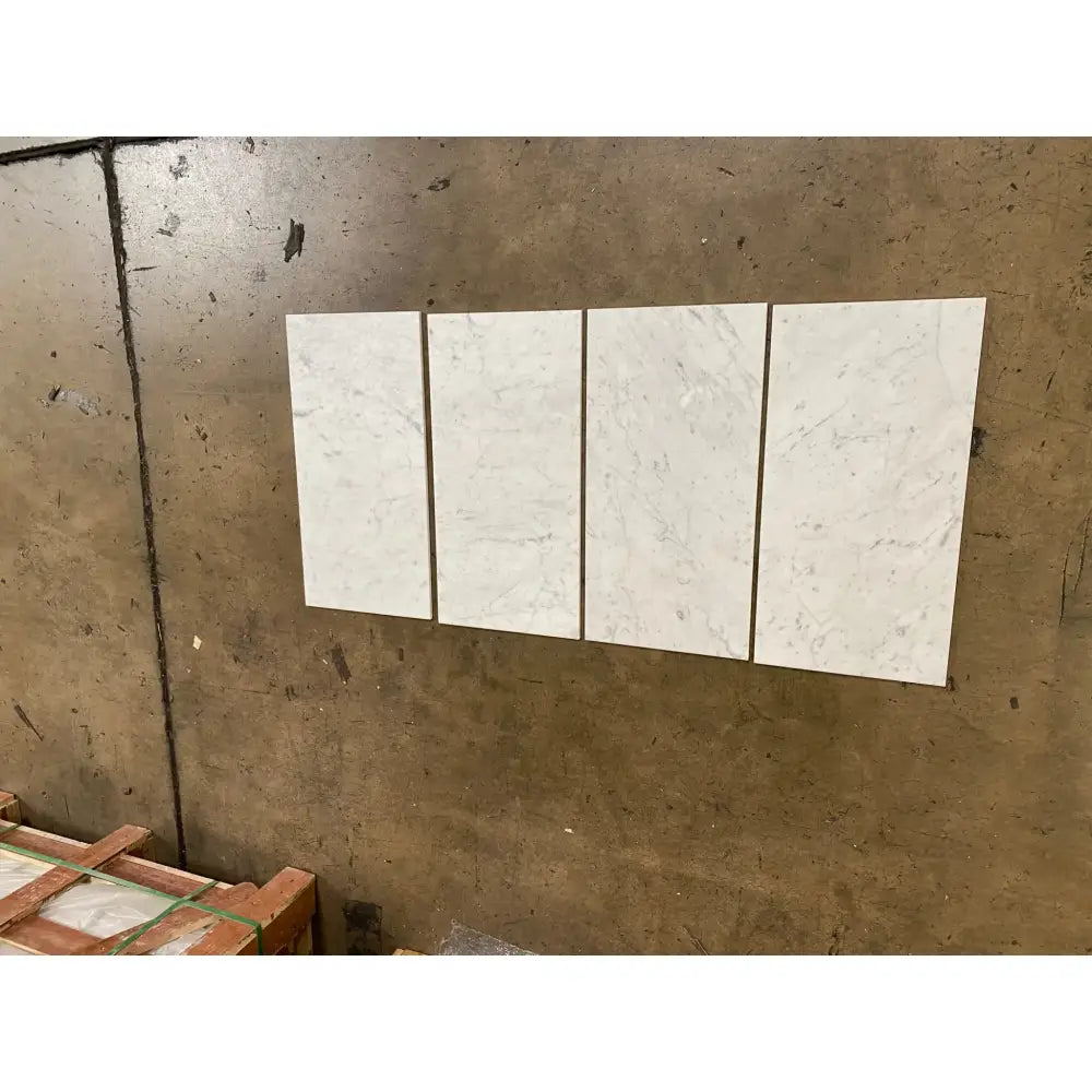 Rectangular Carrara White Royale Marble tiles 12x24 polished or honed for flooring