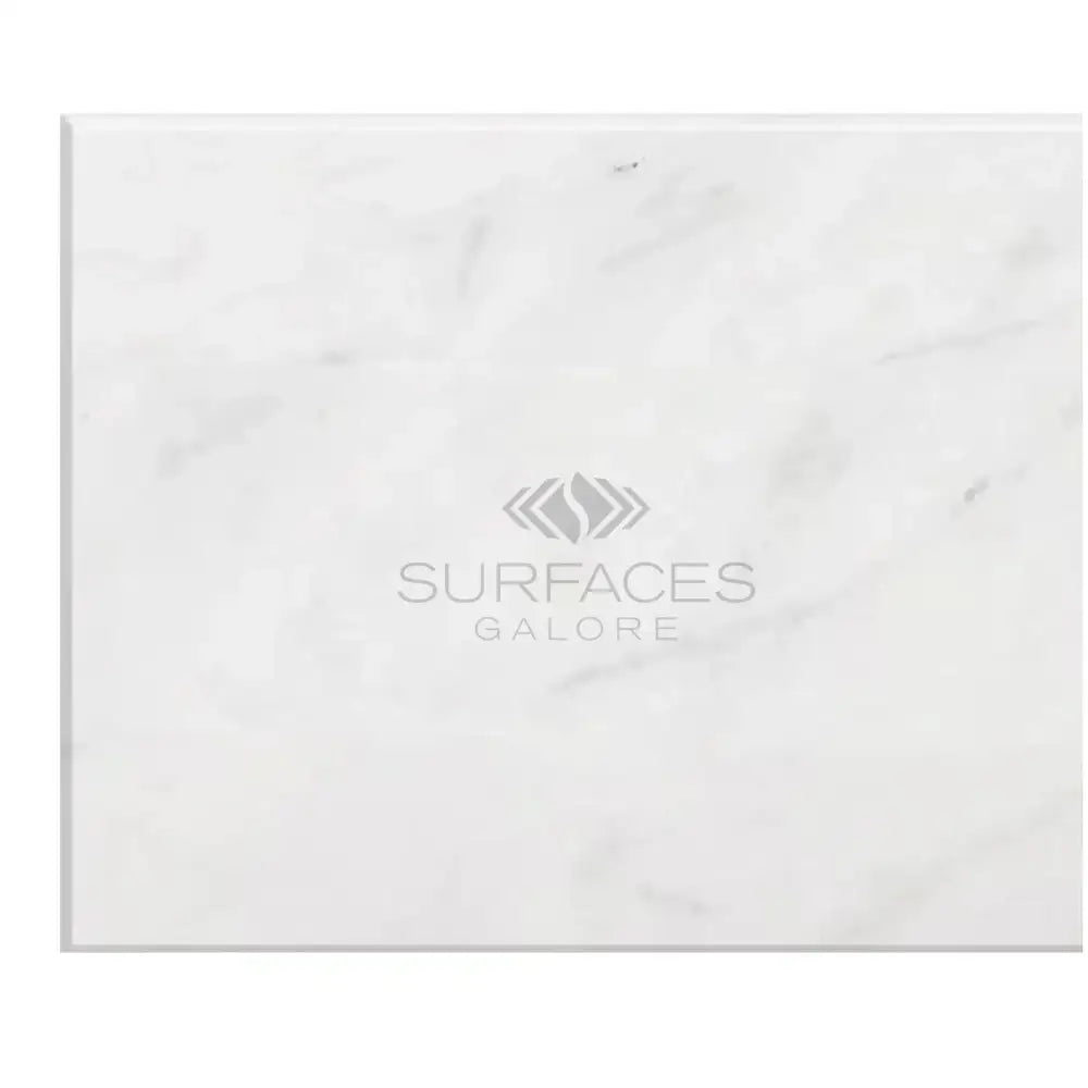 White marble slab from Carrara White Royale Marble 18x36 polished or honed finish