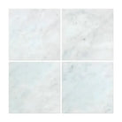 Four square Carrara White Royale marble tiles in polished or honed finish