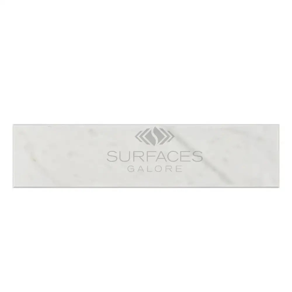 Rectangular Carrara White Royale Marble Tile 2X8 polished or honed interior flooring