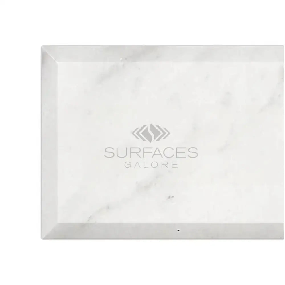 Carrara White Royale Marble 3X6 Deep-Beveled Polished-Honed-American Stone