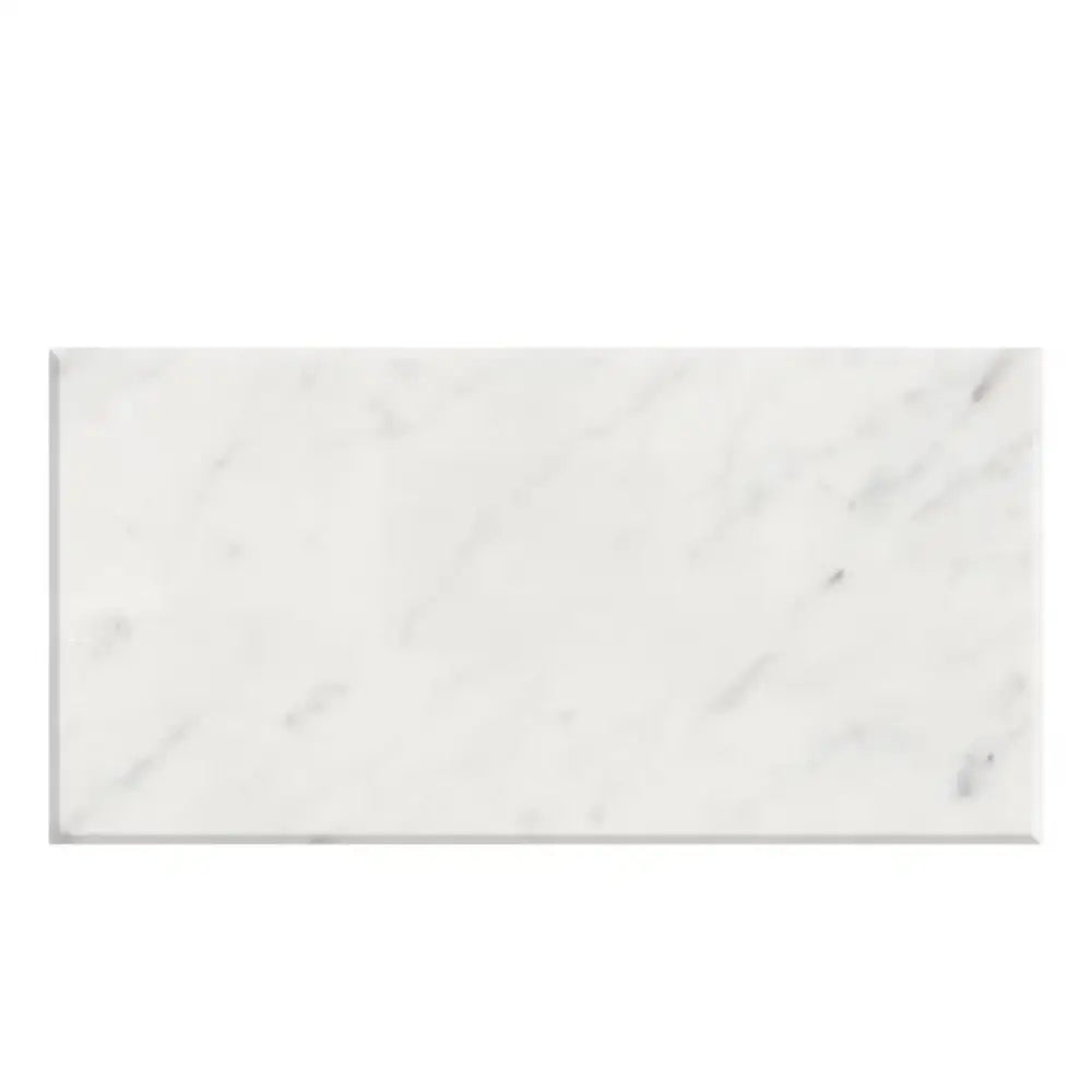 Rectangular white marble tile from Carrara White Royale Marble 3X6 polished or honed