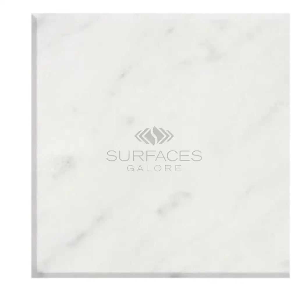 White marble square tile from Carrara White Royale Marble 3x6 polished or honed