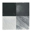 Four square Carrara White Royale Marble 3x6 tumbled tiles for flooring and backsplashes