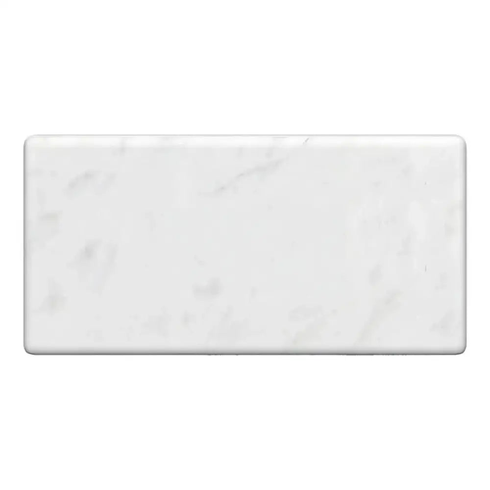 Rectangular white Carrara marble countertop from White Royale Marble 3X6 Tumbled series