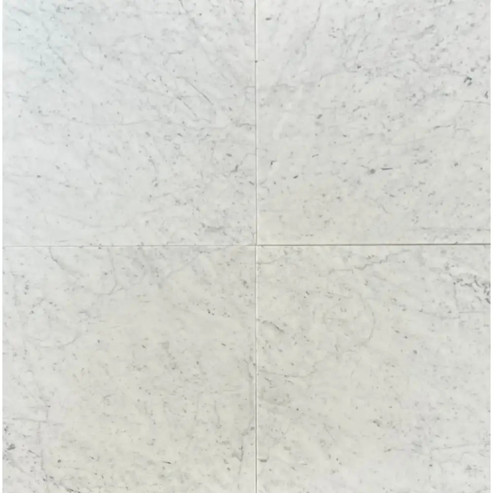 Carrara White Royale White Marble 3x6 Tumbled tile with elegant white marble pattern