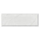 White marble-look subway tile from Carrara White Royale Marble 4X12 Deep-Beveled Polished-Honed