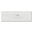 Carrara White Royale White Marble 4X12 deep-beveled polished-honed tile