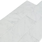 White marble tile pattern for Carrara White Royale 4x12 polished or honed marble