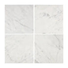 Four square Carrara White Royale Marble tiles with polished or honed finish
