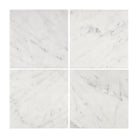 Four square Carrara White Royale Marble tiles 6x6 polished or honed