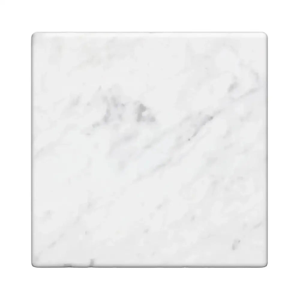 Rectangular Carrara White Royale Marble 6x6 Tumbled Tile for elegant flooring