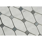 White and gray octagonal and square mosaic marble tile for elegant flooring and backsplash