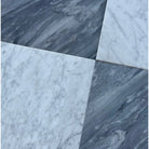 Checkerboard Bardiglio Prime and Bianco Carrara White Royale Marble 18x18 tiles
