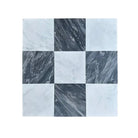 Checkerboard marble tile featuring Bardiglio Prime and Calacatta Gold for elegant flooring