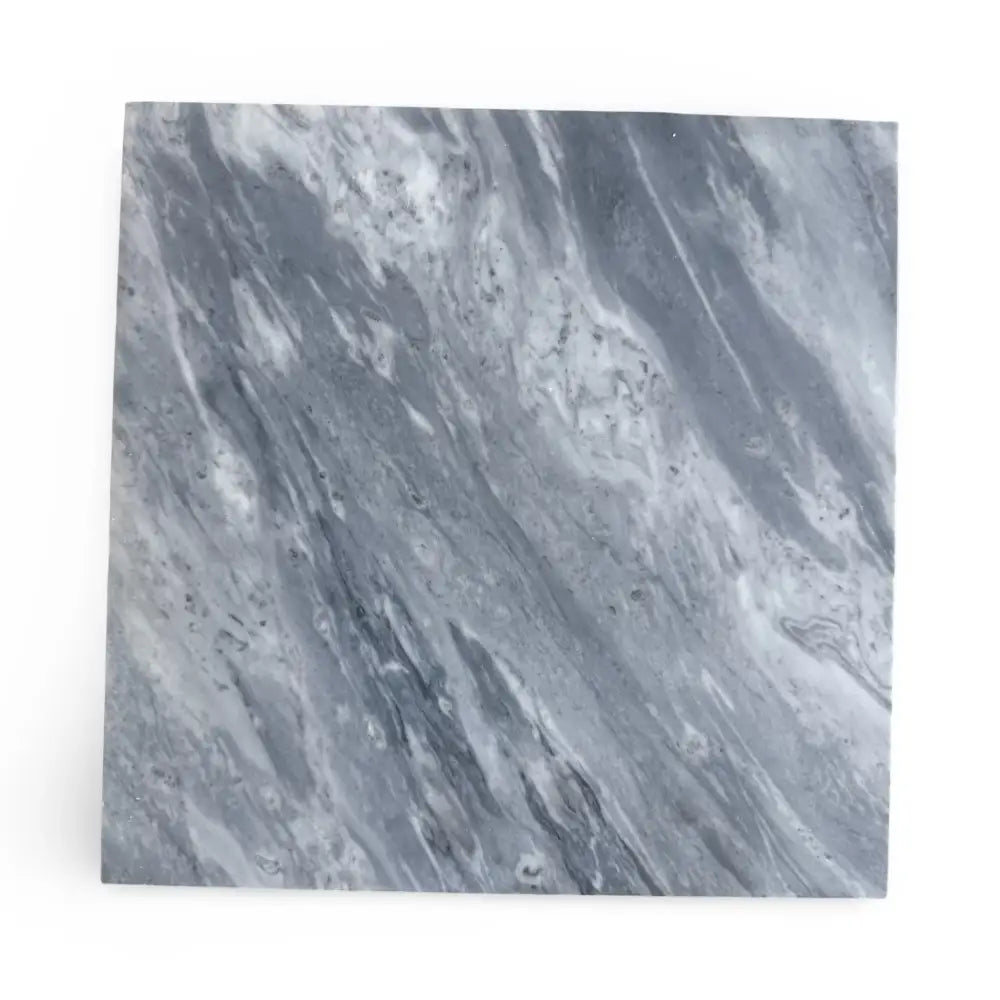 Square gray marble tile from the Checkerboard Bardiglio Prime and Crema Marfil Select 12X12 Set