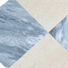 Checkerboard Bardiglio Prime and Crema Marfil Select 12X12 tile pattern featuring marble and beige tiles