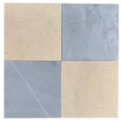 Four square marble tiles from Checkerboard Bardiglio Prime and Crema Marfil Set