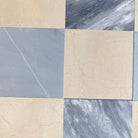 Square marble tile pattern with Bardiglio Prime and Crema Marfil Select 18X18 Set