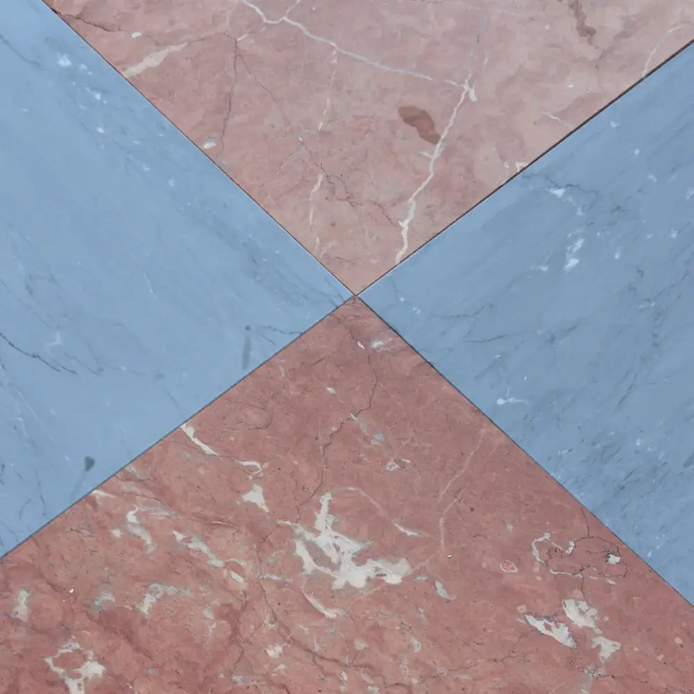 Marble tile pattern with Checkerboard Bardiglio Prime and Rojo Alicante Select 12X12 Set