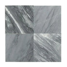Four gray marble tiles from Checkerboard Bardiglio Prime and Rojo Alicante Select 12x12 Set