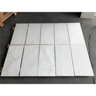 Rectangular White Marble Tiles from Checkerboard Bardiglio Prime Imperiale and Aurora White Marble Set
