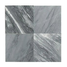 Four gray marble tiles from Checkerboard Bardiglio Prime and Aurora White Asian Statuary Marble Set