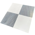Checkerboard pattern with Bardiglio Prime Imperial and Thassos Supreme 18x18 tiles