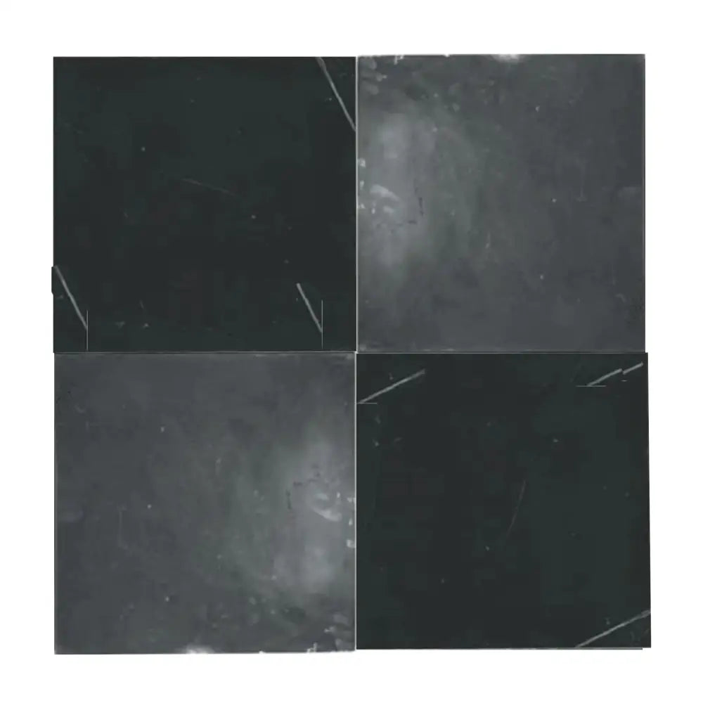 Dark square tiles from Checkerboard Bardiglio Prime and Thassos Supreme 18x18 Set