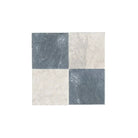 Four square marble tiles in Checkerboard Bardiglio Prime and Carrara White Royale set