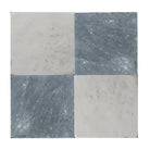 Four-square marble tile pattern from Checkerboard Bardiglio Prime and Aurora White Marble set
