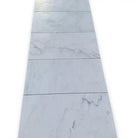 Rectangular marble floor tiles from Checkerboard Bardiglio Prime Nuvolato and Aurora White set