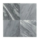 Four gray marble tiles from Checkerboard Bardiglio Prime Nuvolato and Thassos Supreme 12x12 set