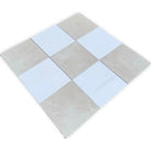 Checkerboard tile pattern from Checkerboard Bianco Dolomite and Crema Marfil 12X12 Set