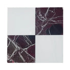Square tile pattern from Checkerboard Bianco Dolomite and Crema Marfil 12X12 Set