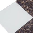 White and brown marble-patterned surface from Checkerboard Dolomite Prestige and Emperador Dark Oro 12X12 Set