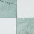 Square tile pattern featuring Checkerboard Dolomite Prestige and Ming Green Prestige 12X12 Set