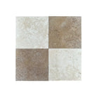 Four-square patterned tile from Checkerboard Emperador Dark Oro Marble and Crema Marfil Set