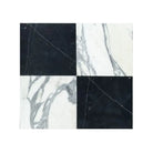 Black and white marble tiles from Checkerboard Nero Marquina Prestige and Arabescato Corchia set