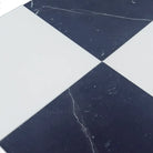 Black and white checkered tile from Checkerboard Nero Marquina and Dolomite Marble set
