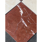 Red marble tile with white veining from Checkerboard Rojo Alicante Select and Crema Marfil Set